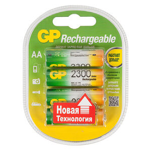 AA Аккумулятор GP 230AAHC, 4 шт. 2300мAч