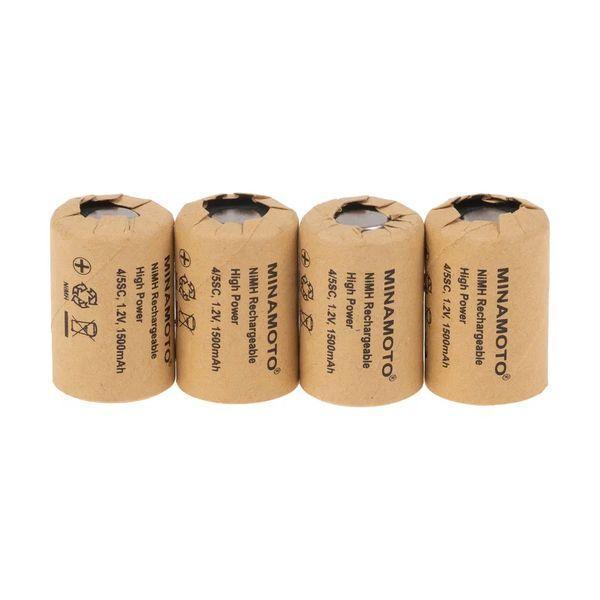 Аккумулятор MINAMOTО MH-1500SC-S/HP (4/5 SC), NiMH, 1.2 В, 1500 мАч (комплект из 4 штук