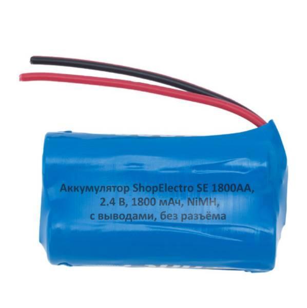 Аккумулятор SE1800АА, 2.4 В, 1800 мАч/ 2.4 V, 1800 mAh, NiMH, с выводами,без разъема 4279