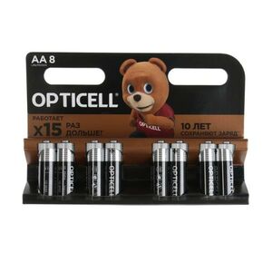 Батарейка алкалиновая OPTICELL AA LR6-8BL 10361588, 8шт/упак