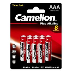 Батарейка Camelion, 1.5В LR03 Plus Alkaline BL-8 LR03-BP8 14134