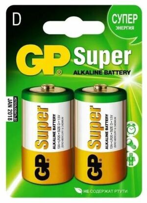 Батарейка D Lr20 1.5V Блистер 2Шт. (Цена За 1Шт.) Gp GP BATTERIES арт. 13A-UE2 LR20 BL2