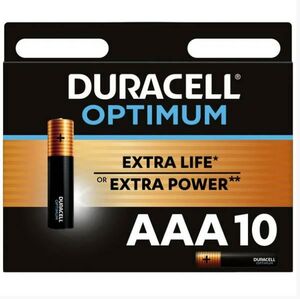 Батарейка DURACELL OPTIMUM 1.5 В, LR03 BP10, 15474