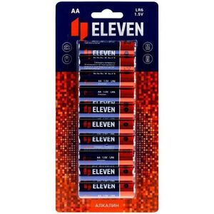 Батарейка Eleven AA (LR6) алкалиновая, BC10, комплект 30 батареек (3 упак. х 10шт.