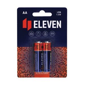 Батарейка Eleven AA/LR06 (1.5 В) алкалиновая (блистер, 2шт.) (301747