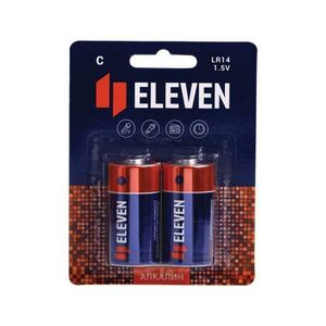 Батарейка Eleven C (LR14) алкалиновая, BC2, комплект 6 батареек (3 упак. х 2шт.