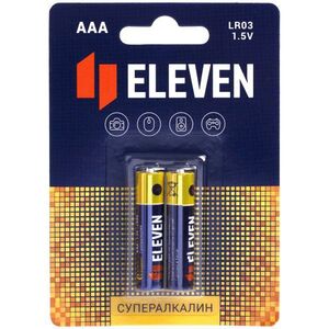 Батарейка Eleven Super AAA/LR03 (1.5 В) алкалиновая (блистер, 2шт.) (301753