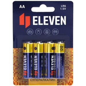 Батарейка Eleven Super AA/LR06 (1.5 В) алкалиновая (блистер, 4шт.) (301756