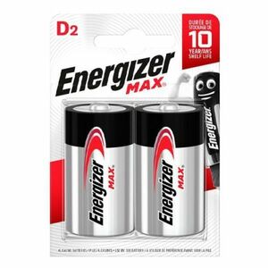 Батарейка Energizer MAX LR20 D Alkaline 1.5V (2шт в блистере