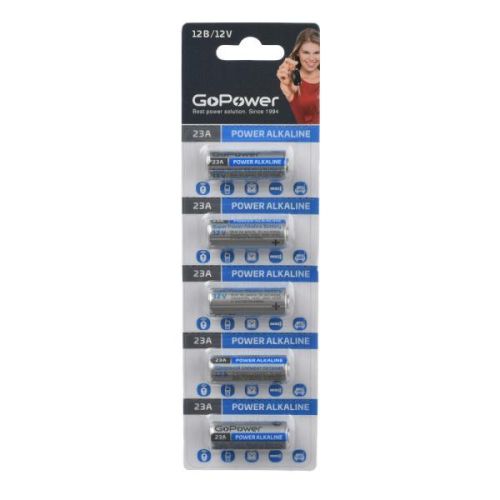 Батарейка GoPower LR23/A23/MN21 BL5 Alkaline 12V (5/100/1000