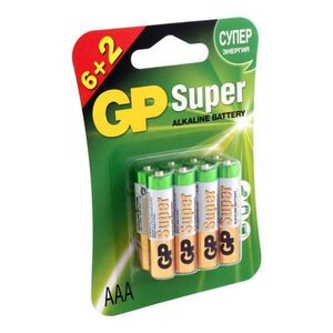 Батарейка GP Super AAA (LR03) 24A алкалиновая, BC8, комплект 16 батареек (2 упак. х 8шт.