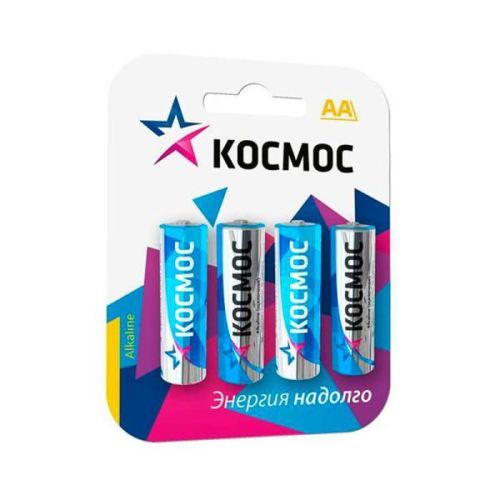Батарейка Космос LR6 AA Alkaline 1.5V (4шт в блистере