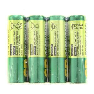 Батарейка солевая GP Greencell Extra Heavy Duty, AA, R6-4S, 1.5В, спайка, 4 шт.(3 шт.