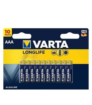 Батарейка VARTA LONGLIFE / 1.5 В / AAA (LR03) 10 штук в блистере