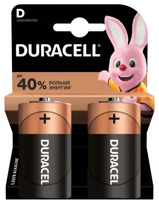 Батарейки Duracell extra life D