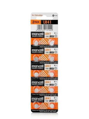 Часовая батарейка MAXELL LR41 (LR736, AG3, G3), в блистере 10 штук