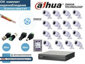 DAHUA комплект видеонаблюдения на 16 камер Full HD (KITD16AHD100W1080P_HDD500Gb