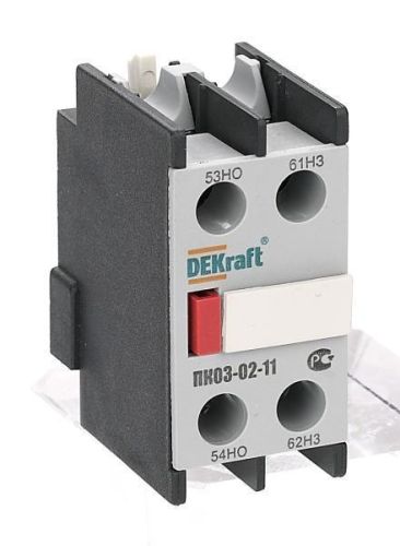DEKraft KM-103 Приставка контактная доп.контакты 1НО+1НЗ лицевой установки ПК-