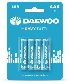Элемент питания Daewoo Heavy Duty R03/286 BL4, комплект 32 батареек (8 упак. х 4шт.