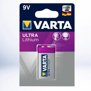 Элементы питания Varta PROF LITHIUM 6FR61 1BL (6122) (1/10/50