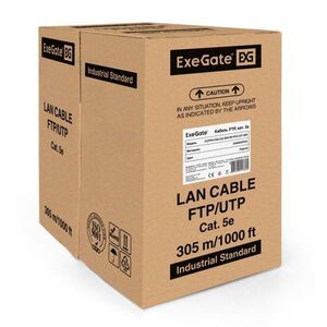 Exegate Exegate EX281811RUS Кабель Exegate FUTP4-C5e-CU-S24-IN-PVC-GY-305 FTP 4 пары кат.