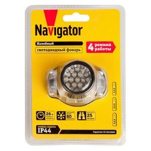 Фонарь светодиодный NAVIGATOR налобный 19 LED пластик NPT-H05-3AAA (без батареек
