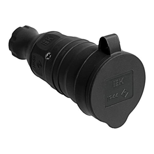 Гнездо с заземлением каучук IP44 IEK