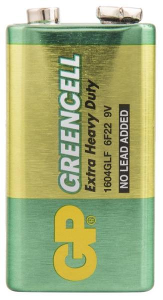 GP GreenCell 9V Солевая батарейка 1 шт. в пленке