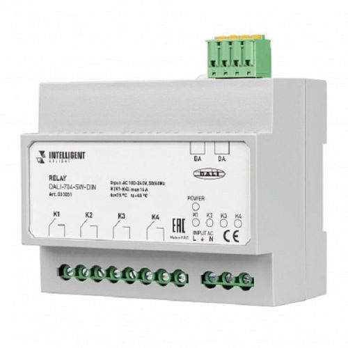 INTELLIGENT ARLIGHT Релейный модуль DALI-704-SW-DIN (BUS, 4х16A) (INTELLIGENT ARLIGHT, IP
