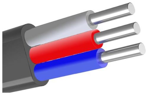 Кабель АВВГ 3х4 плоский Ч (бухта) (м) Альгиз К ФР-00000424