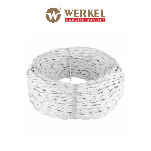 Кабель ретро силовой 2х1,5м Werkel витой W6452501, белый