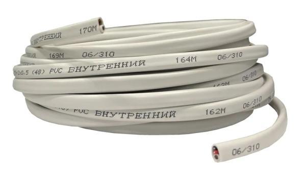 Кабель РК 75+2х0,5 (48) PVC ВНУТРЕННИЙ (белый 50 м