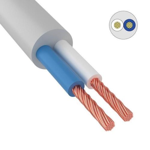 Кабель силовой медный ГОСТ (белый) ПВСнг(А)-LS 2х1,5 (4м