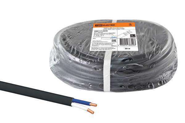 Кабель TDM ELECTRIC ВВГ-П нг(А) 2х2,5 ок(N)-0,66 ГОСТ (20м) SQ0117-0038