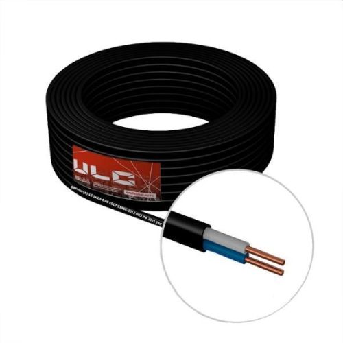 Кабель ULC ВВГ-Пнг(A), сечение 2х2.5 мм2, 20 м, ГОСТ, чёрный