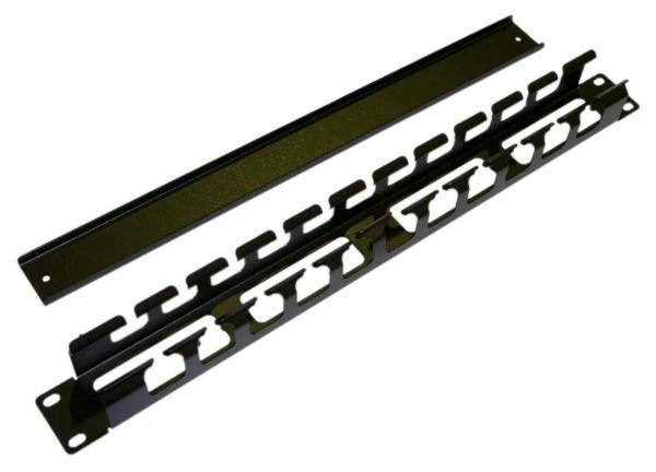 Кабельный органайзер гориз. Hyperline CM-1U-ML-COV односторонний пальцы 1U шир.19 глуб.50м