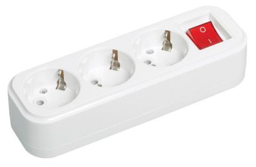 Колодка Iek KYP11-16-03-00-ZK переносная разб. с выкл. К03В 3 места