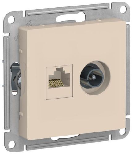 Комбинированная розетка Schneider Electric Atlas Design ATN000289