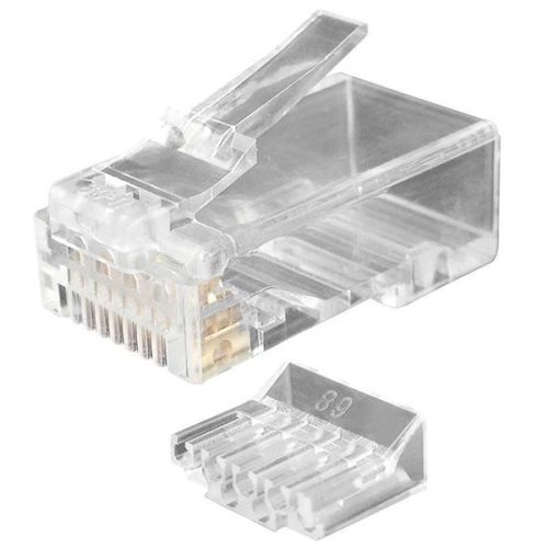 Коннектор Hyperline (PLUG-8P8C-UV-C6-100) UTP кат.6 RJ45 прозрачный (упак.:100шт