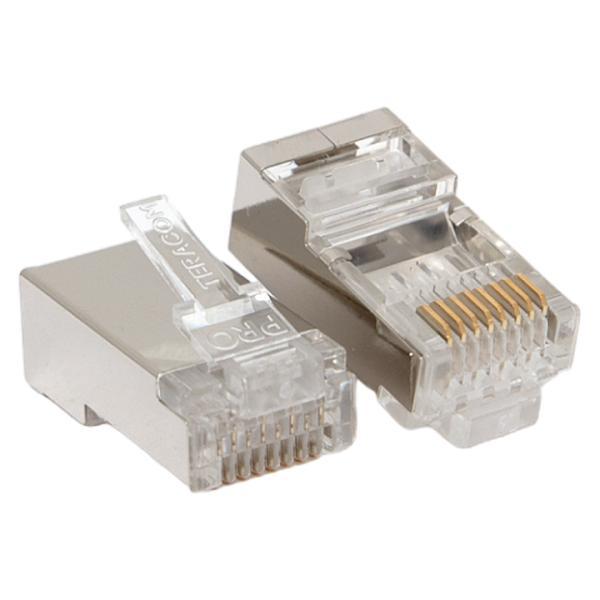 Коннектор RJ-45 экранированный 8P8C 30мкд кат.6 (уп.20шт) TeraLINK PRO EKF TRP-PLUG-6FTP-2