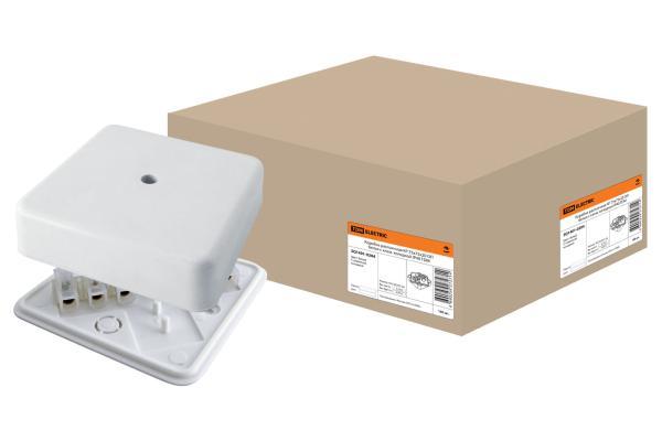 Коробка распаячная КР 75х75х20 ОП с клем. колодкой белая IP40 TDM SQ1401-0204