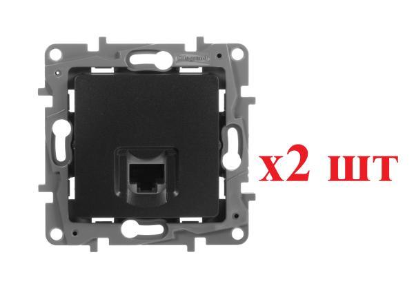 Legrand Etika Антрацит Розетка компьютерная 1-ая RJ45, категория 5е UTP