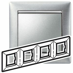 Legrand Valena Алюминий матовый Рамка 4-ая гориз