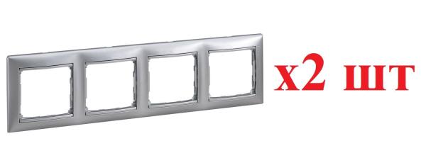 Legrand Valena Алюминий Рамка 4-ая гориз 770154 (2шт