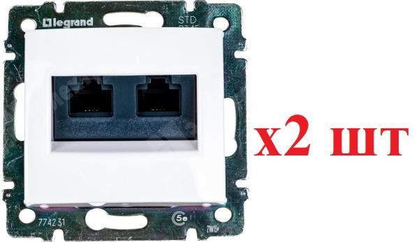 Legrand Valena Бел Розетка комп(RJ45) 2-ая 5 кат UTP 774231 (2шт