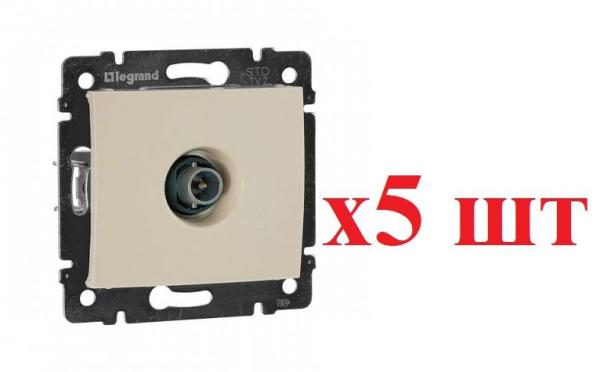 Legrand Valena Крем Розетка TV проходная, 14 дБ 774331 (5шт