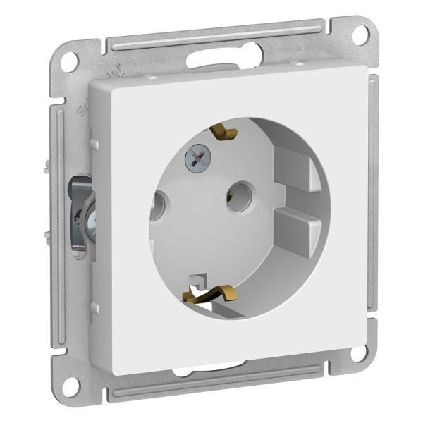 Механизм розетки Schneider Electric AtlasDesign с заземлением, 16А Белый ATN000143 10шт