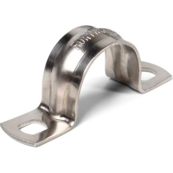 Металлическая двухлапковая скоба FORTISFLEX СМД INOX 25-26 мм 80137