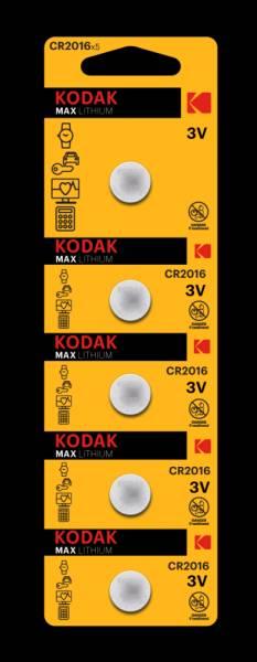 Набор из 5 шт, 30411555 Батарейки_04 напр Kodak CR2016-5BL Б0018715