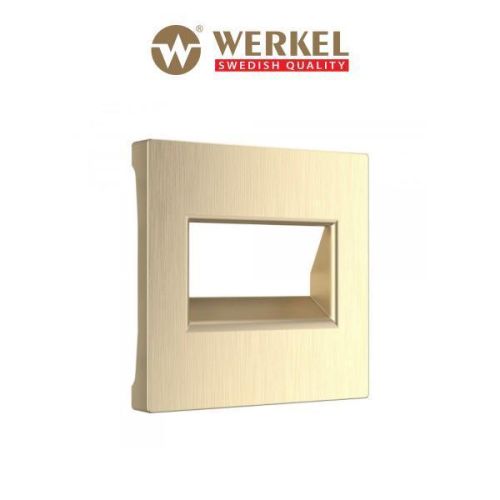 Накладка для двойной розетки Еthernet RJ-45 Werkel W1191110, шампань рифленый
